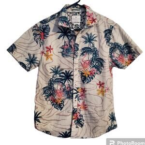 Denim & Flower Men's s/s Hawaiian tropical shirt Button up sz.M